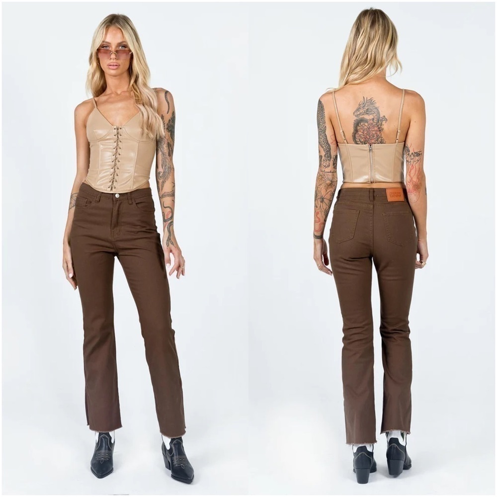 PRINCESS POLLY Aalia Wide Leg Denim Jeans